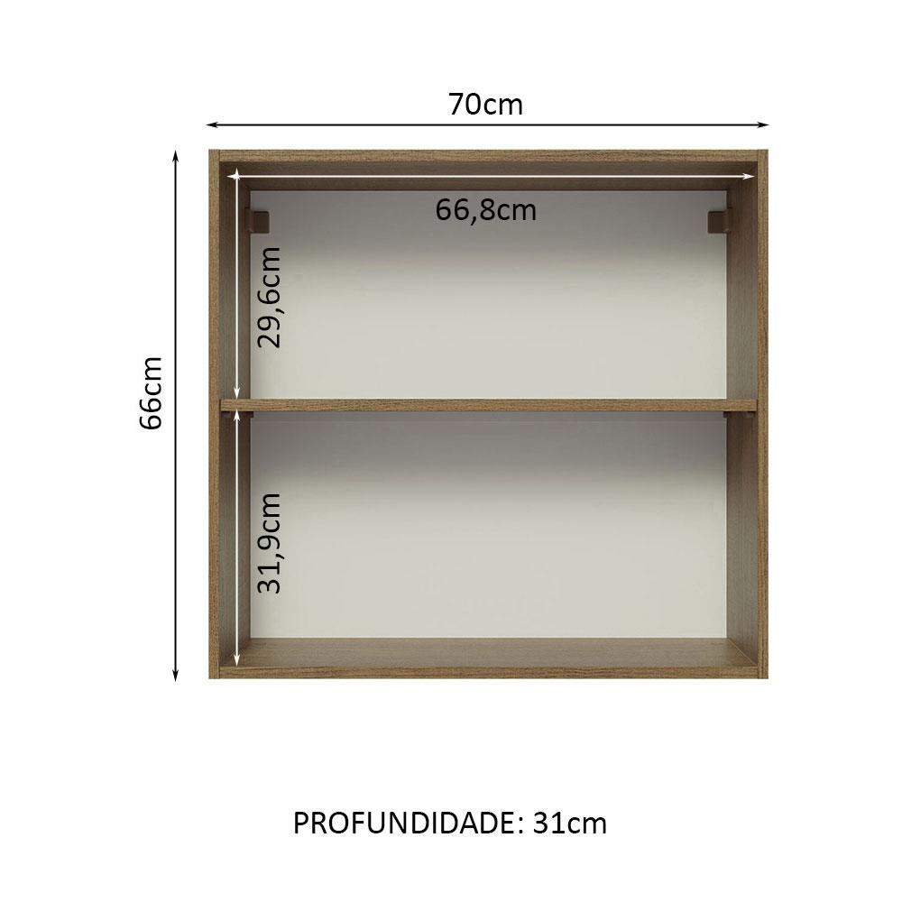 Foto 4 pulgar | Alacena Gabinete Superior Cocina Madesa Lux 2 Puerta 70cm Mg