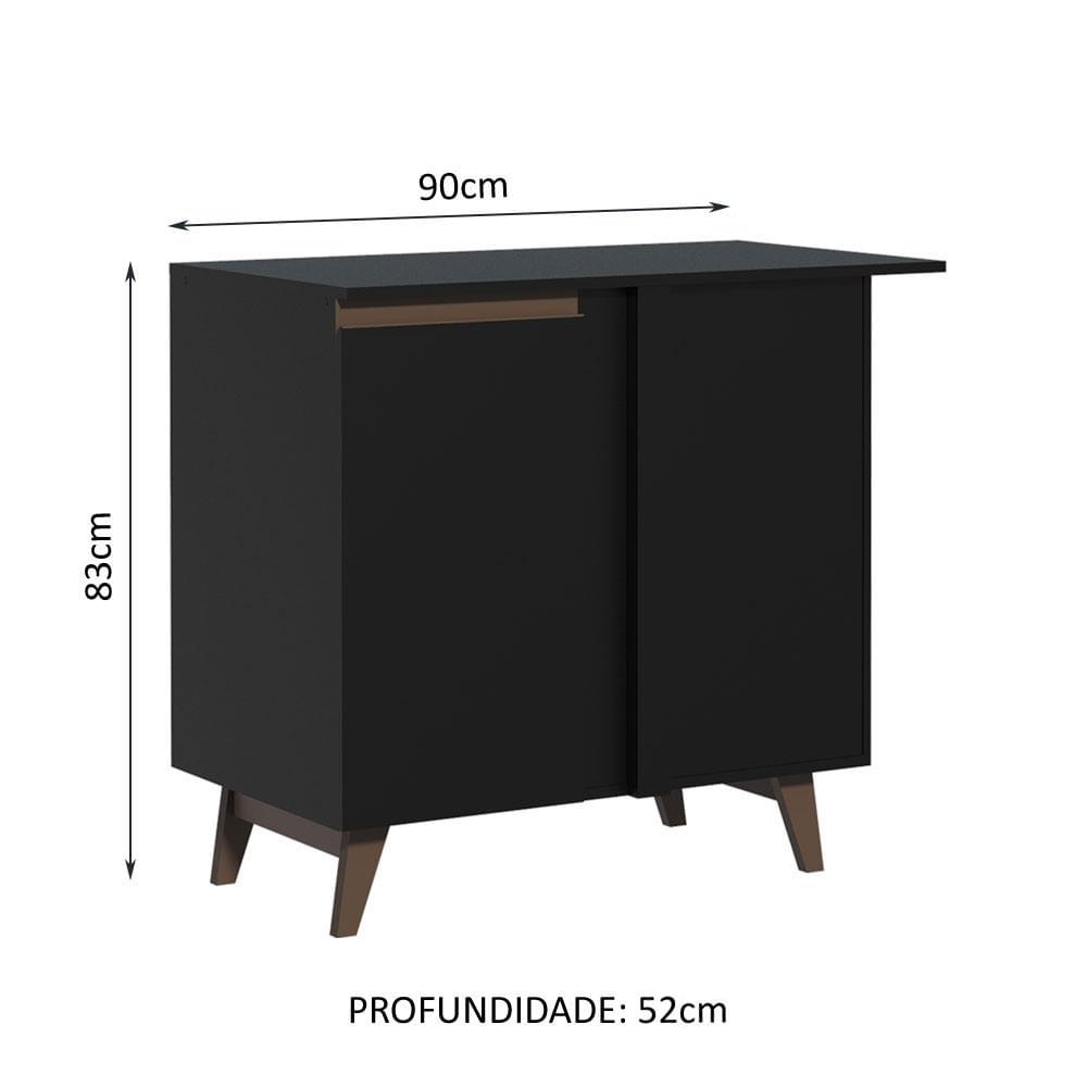 Foto 3 pulgar | Gabinete Bajo De Esquina Cocina Madesa Reims 90cm Nn