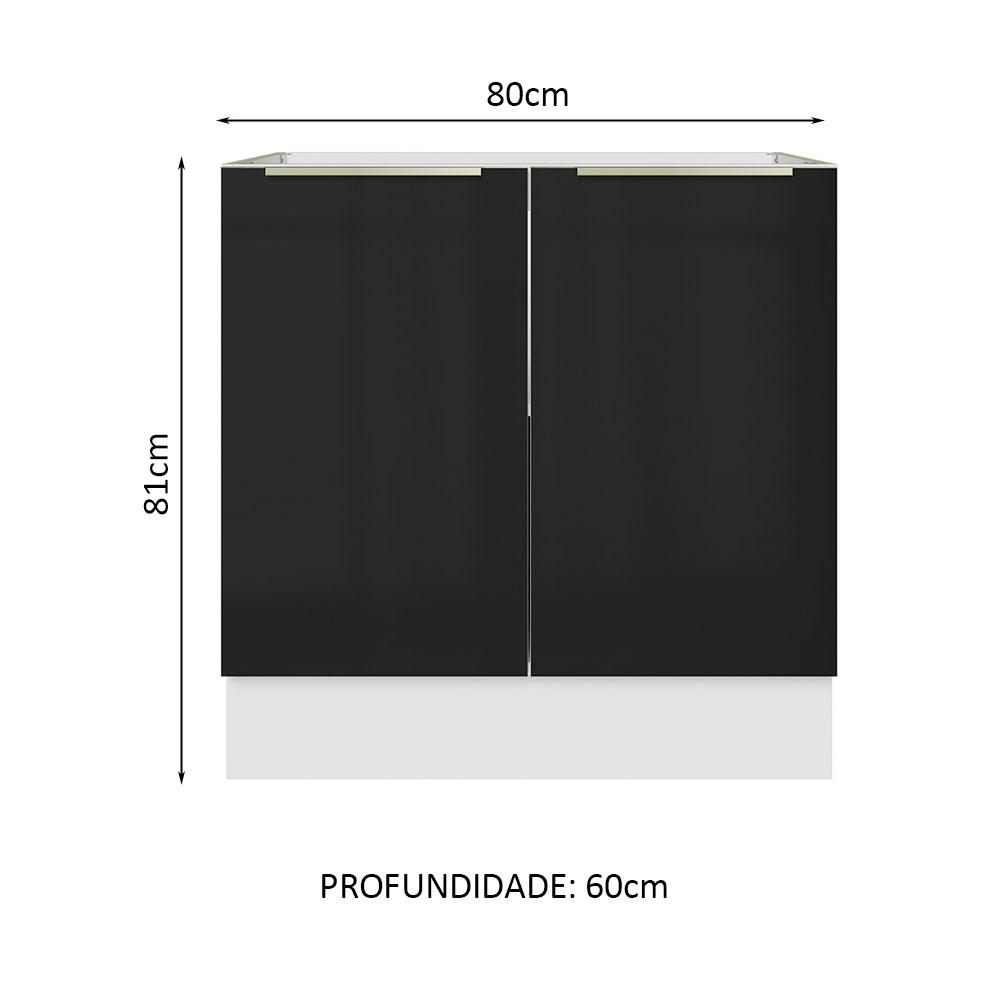 Foto 3 pulgar | Gabinete Bajo Cocina Madesa Lux 80cm Sin Encimera Bn