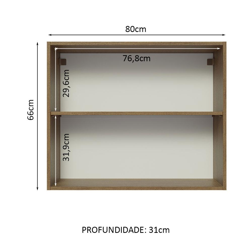 Foto 3 | Alacena Gabinete Superior Cocina Madesa Lux 80cm Mg