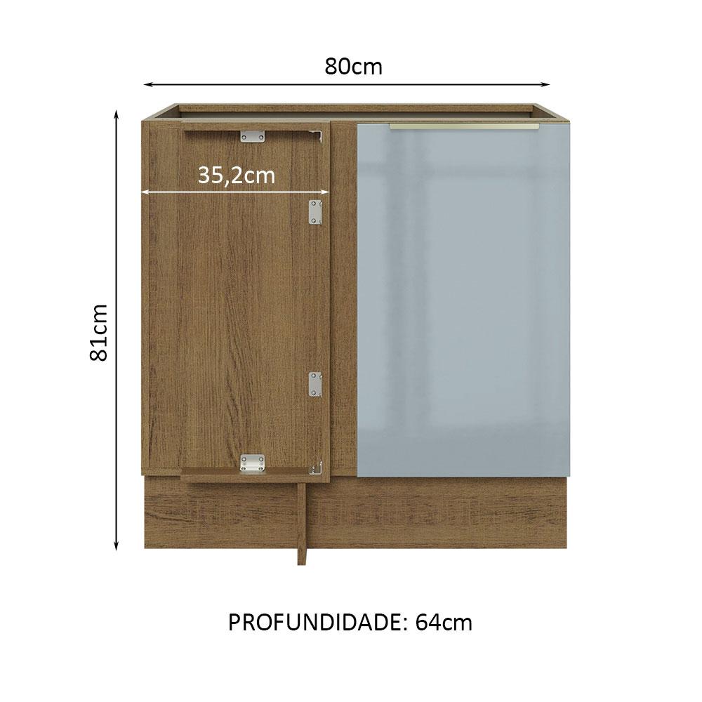 Foto 3 pulgar | Gabinete Bajo Esquina Cocina Madesa Lux 80cm Sin Encimera Mg