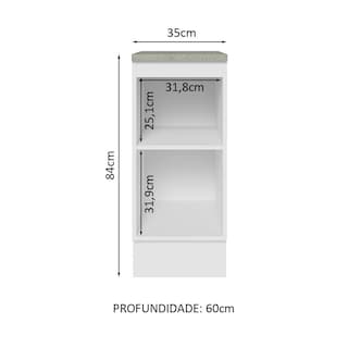 Foto 3 | Gabinete Bajo Cocina Madesa Lux 35cm Con Encimera Bn