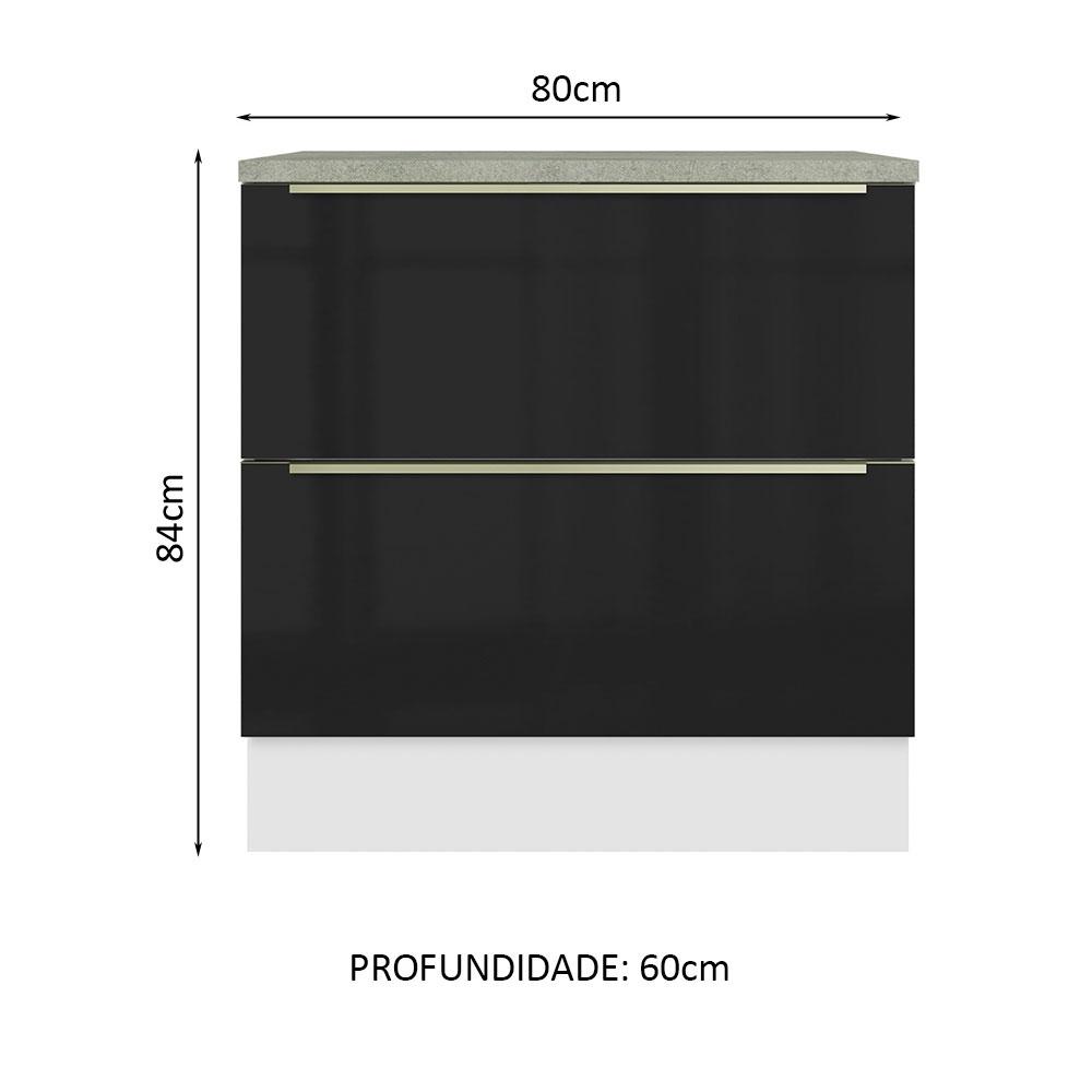 Foto 3 pulgar | Gabinete Bajo Cocina Madesa Lux 60cm Con Encimera Bn