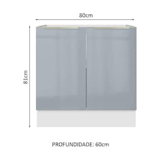 Foto 2 | Gabinete Bajo Cocina Madesa Lux 80cm Sin Encimera Bg