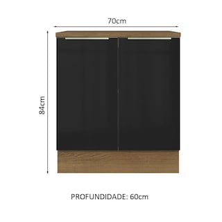 Foto 2 | Gabinete Bajo Cocina Madesa Lux 70cm Con Encimera Mn