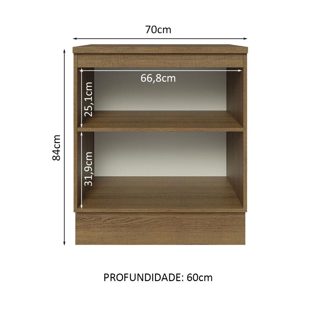 Foto 4 pulgar | Gabinete Bajo Cocina Madesa Lux 70cm Con Encimera Mn