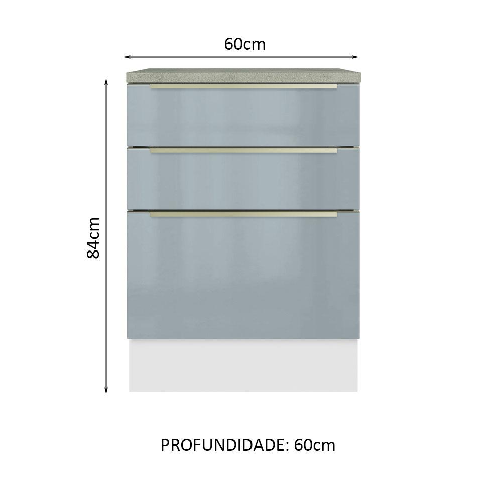 Foto 2 | Gabinete Bajo Cocina Madesa Lux 3 Cajones Con Encimera Bg