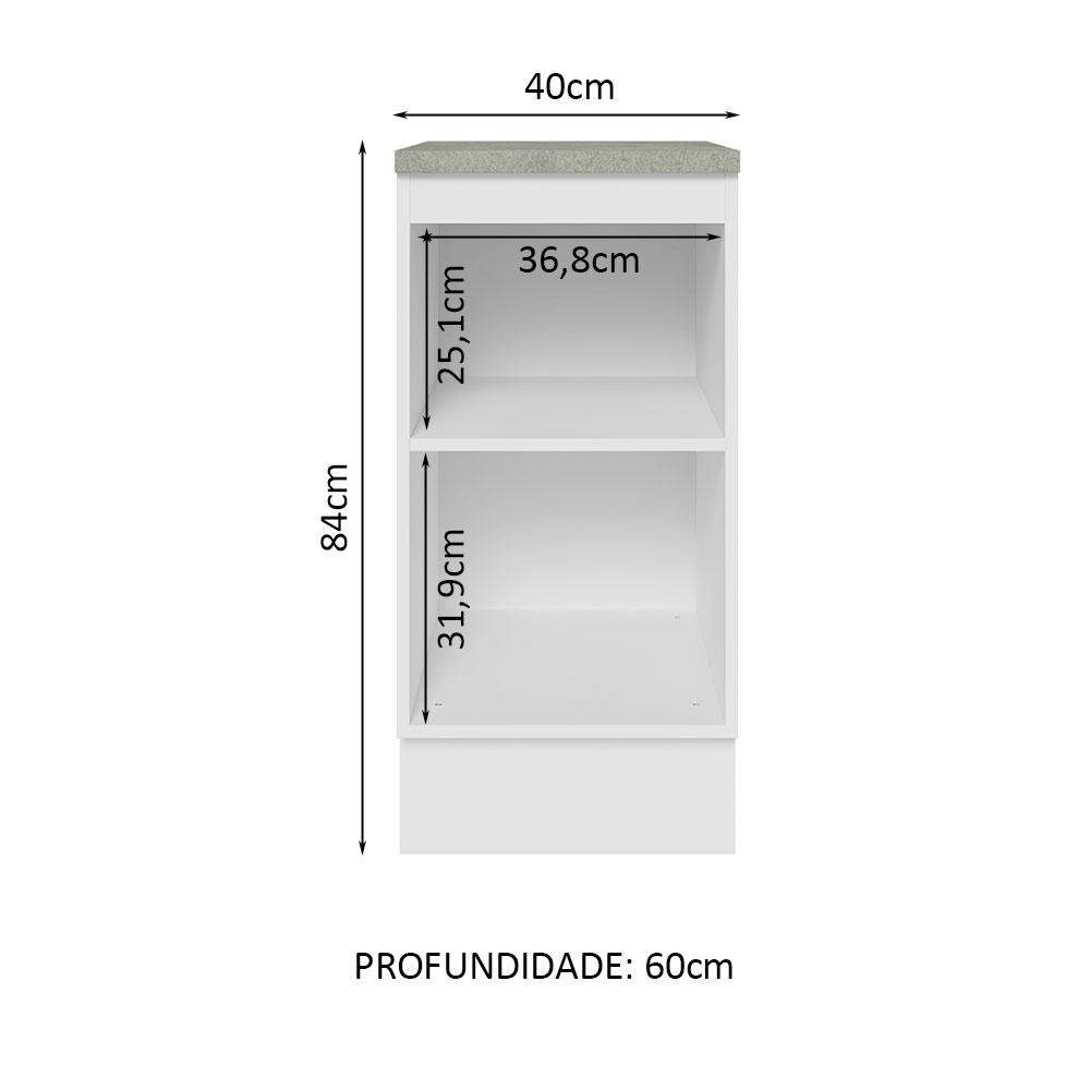 Foto 4 pulgar | Gabinete Bajo Cocina Madesa Lux 40cm Con Encimera Bn