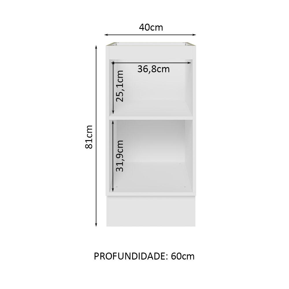 Foto 4 pulgar | Gabinete Bajo Cocina Madesa Lux 40cm Sin Encimera Bg