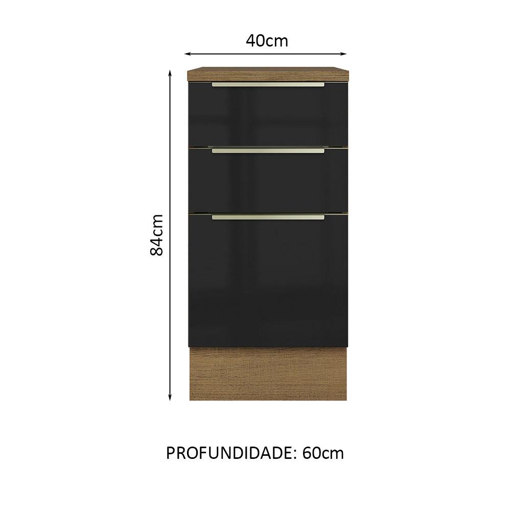 Foto 3 pulgar | Gabinete Bajo Cocina Madesa Lux 40cm Con Encimera