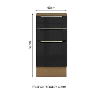 Foto 2 | Gabinete Bajo Cocina Madesa Lux 40cm Con Encimera