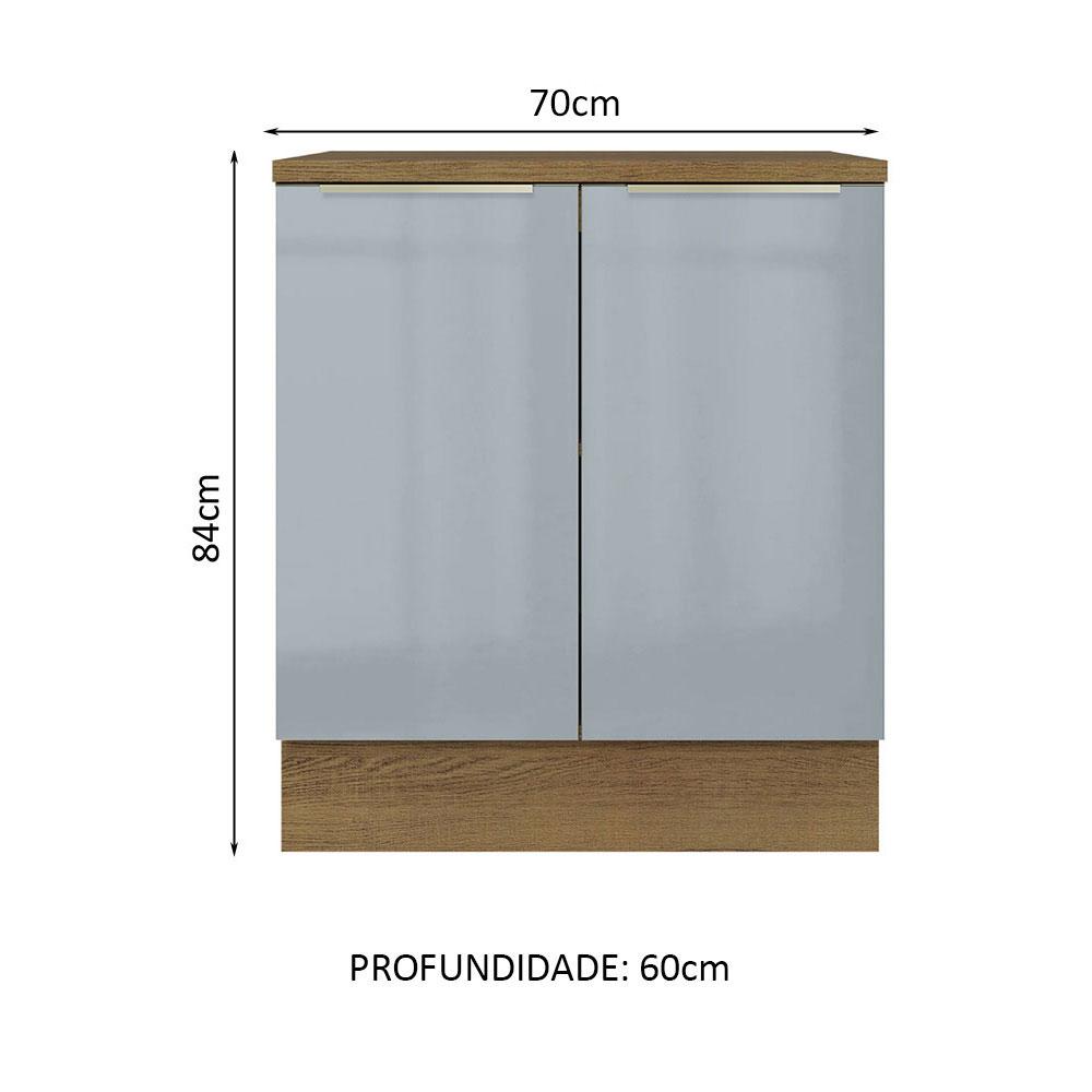 Foto 3 pulgar | Gabinete Bajo Cocina Madesa Lux 3 Cajones 70cm Y Encimera Mg