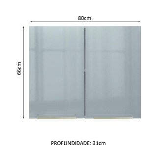 Foto 2 | Alacena Gabinete Superior Cocina Madesa 2 Puerta Lux 80cm Bg