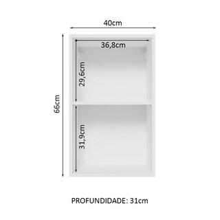 Foto 3 | Alacena Gabinete Superior Cocina Madesa Lux 40cm Bn
