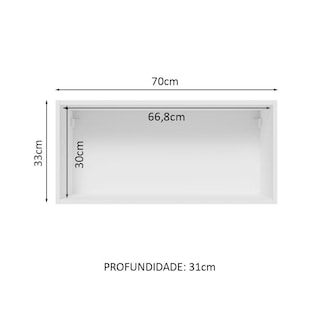 Foto 3 | Alacena Gabinete Superior Cocina Madesa Lux 70cm Bn