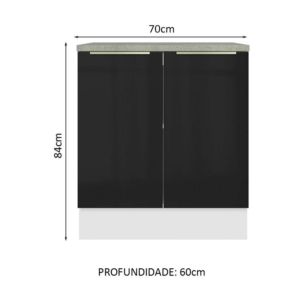 Foto 3 pulgar | Gabinete Bajo Cocina Madesa Lux 70cm Con Encimera Bn