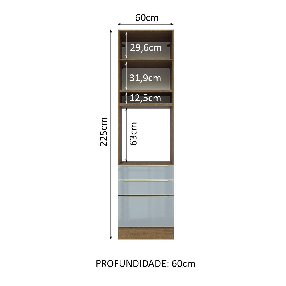 Foto 3 | Alacena De Cocina Para Horno Madesa Lux 60cm Mg