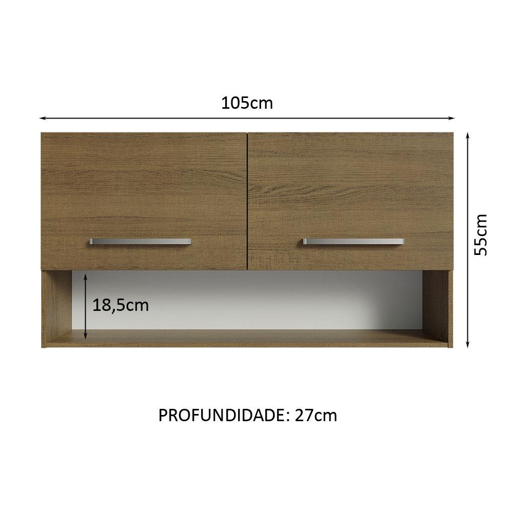 Foto 3 pulgar | Alacena Gabinete Superior Cocina Madesa Emilly 105cm Mm