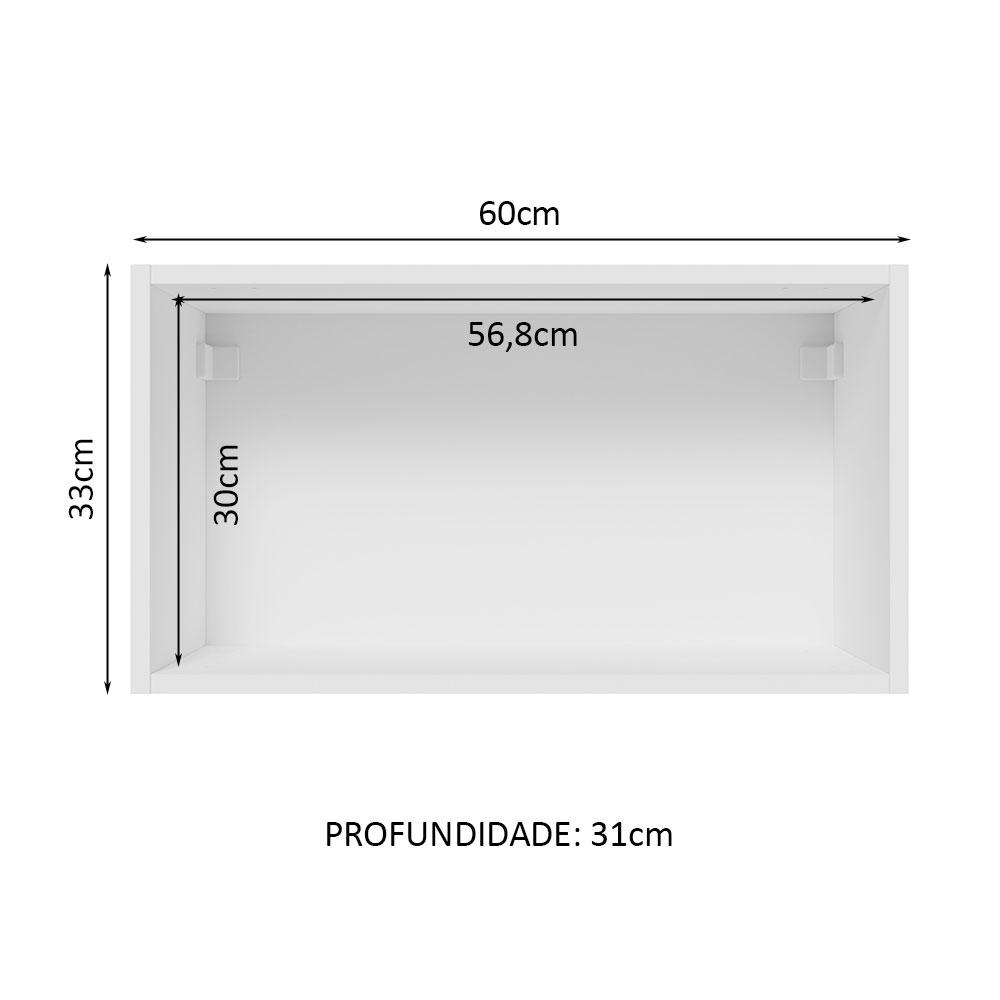 Foto 3 | Alacena Gabinete Superior Cocina Madesa Lux 60cm Bn