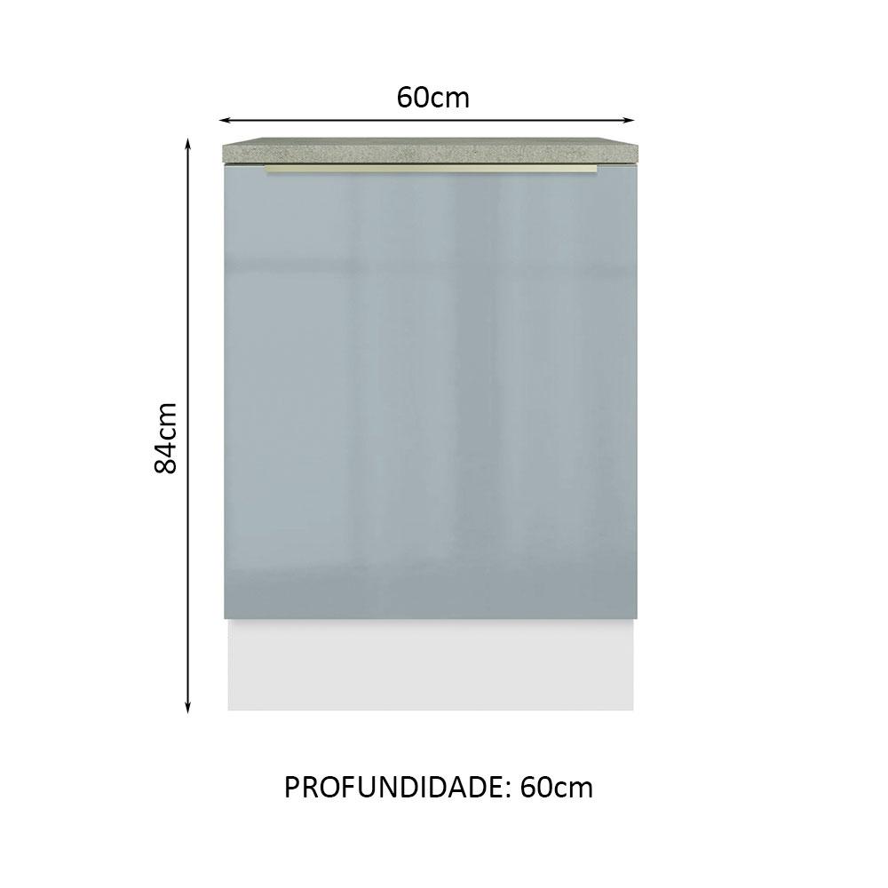 Foto 3 pulgar | Gabinete Bajo Cocina Madesa Lux 60cm Con Encimera Gris B