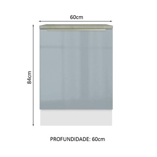 Foto 2 | Gabinete Bajo Cocina Madesa Lux 60cm Con Encimera Gris B