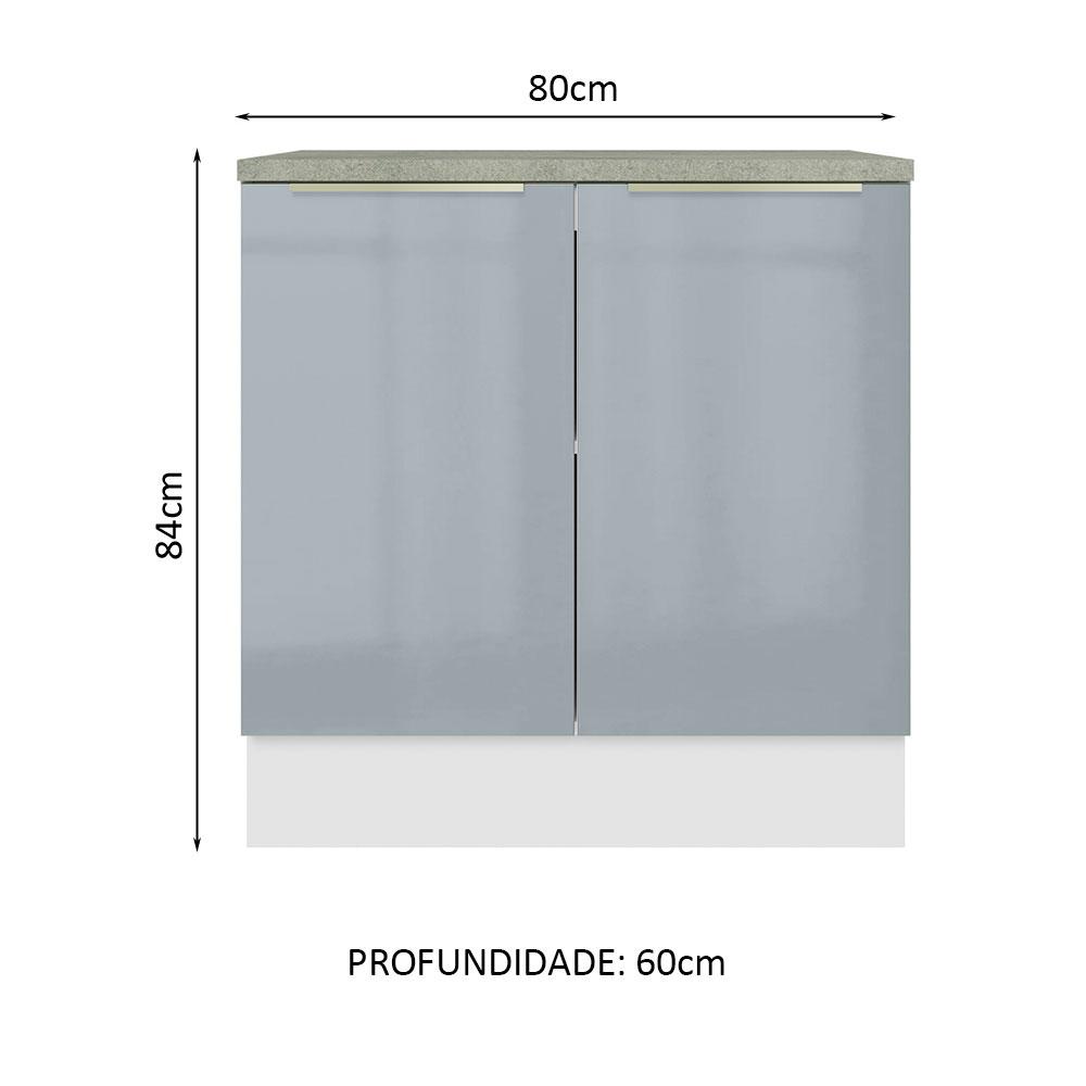 Foto 3 pulgar | Gabinete Bajo Cocina Madesa Lux 80cm Con Encimera Bg