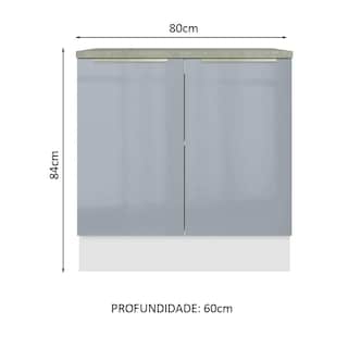 Foto 2 | Gabinete Bajo Cocina Madesa Lux 80cm Con Encimera Bg