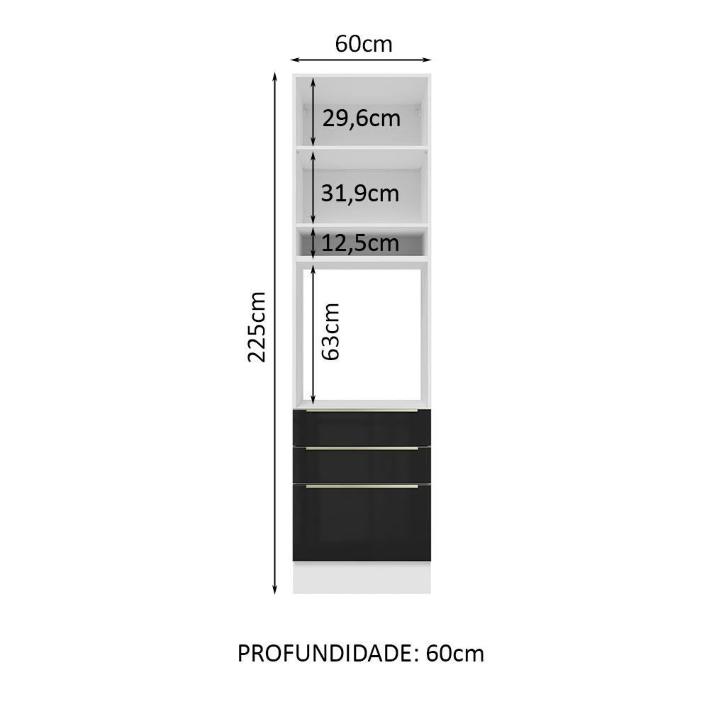 Foto 4 pulgar | Mueble De Cocina Para Horno Madesa Lux 60cm Bn