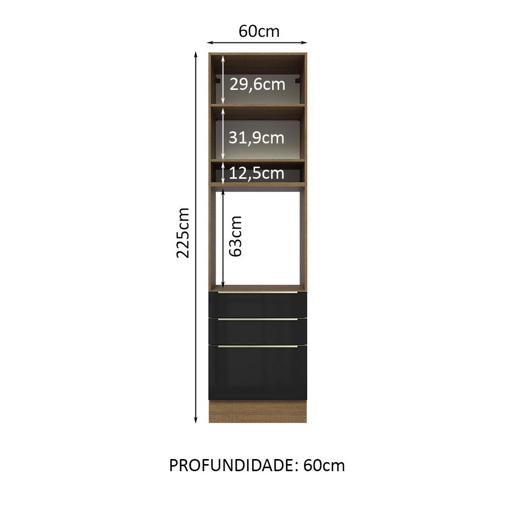 Foto 3 | Alacena De Cocina Para Horno Madesa Lux 60cm Mn