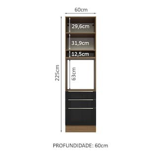 Foto 3 | Alacena De Cocina Para Horno Madesa Lux 60cm Mn
