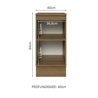 Foto 3 | Gabinete Bajo Cocina Madesa Lux 40cm Con Encimera Mg