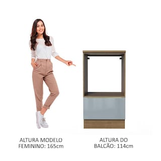 Foto 5 | Mueble Para Horno Y Microondas Madesa Lux Con Encimera Mg