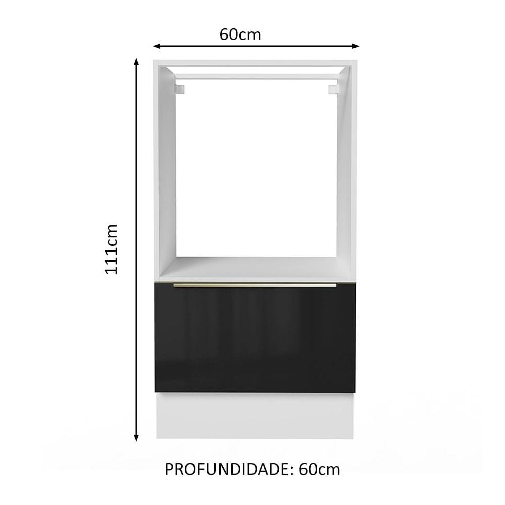 Foto 3 pulgar | Mueble Para Horno Y Microondas Madesa Lux Sin Encimera Bn