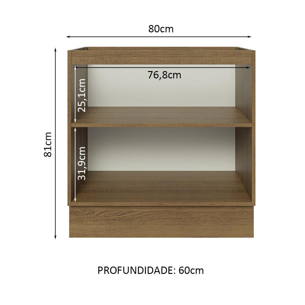 Foto 4 pulgar | Gabinete Bajo Cocina Madesa Lux 80cm Sin Encimera Mn