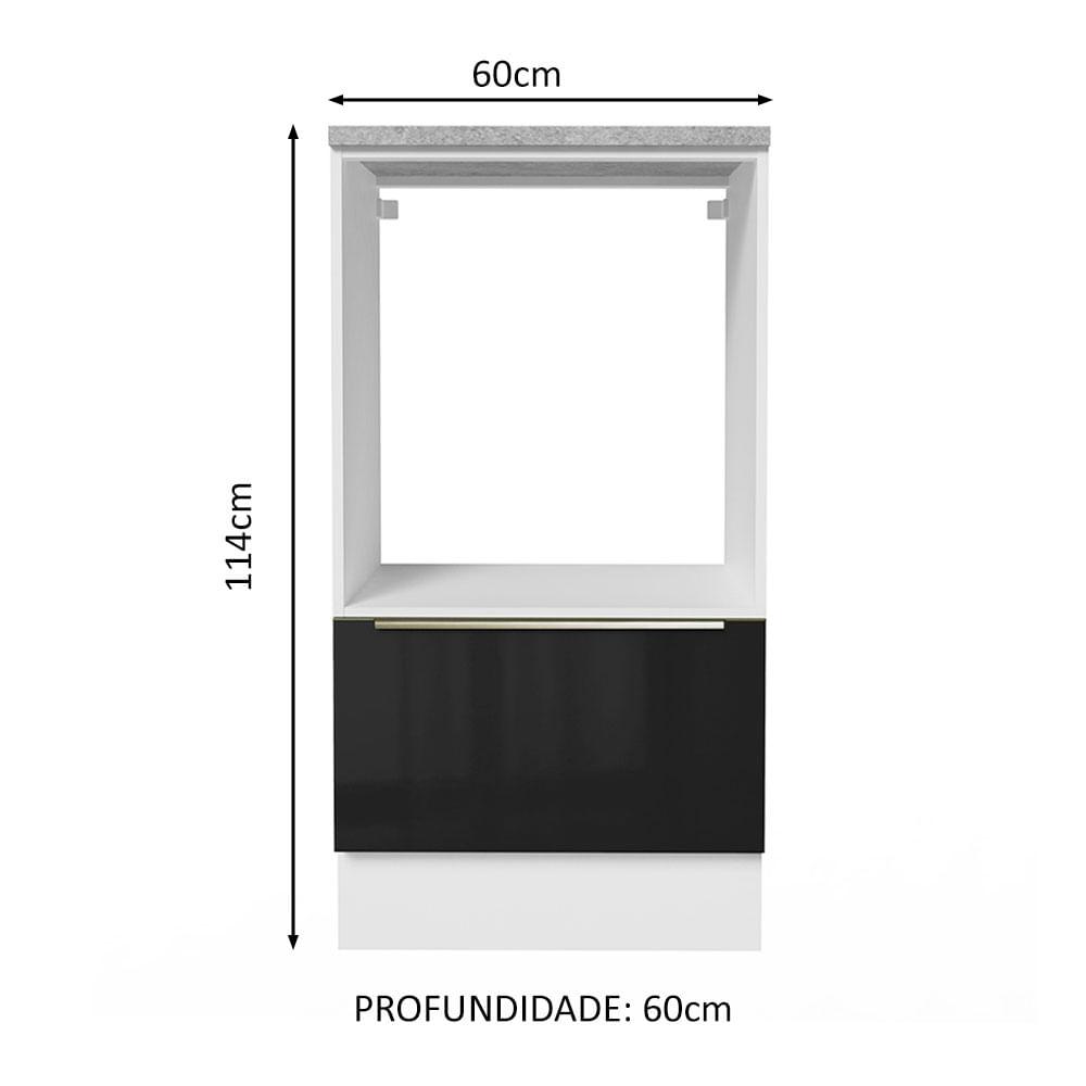 Foto 3 pulgar | Mueble Para Horno Y Microondas Madesa Lux Con Encimera Bn