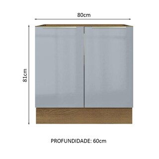 Foto 2 | Gabinete Bajo Cocina Madesa Lux 80cm Sin Encimera Mg