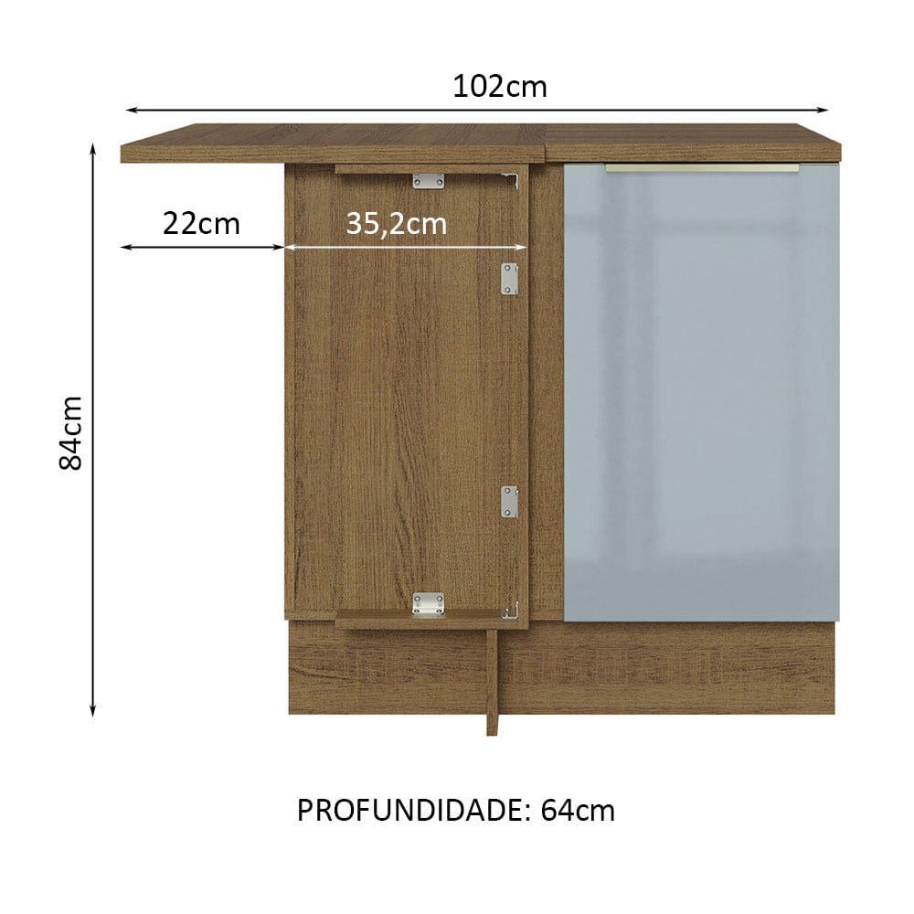 Foto 3 pulgar | Gabinete Bajo De Esquina Cocina Madesa Lux Con Encimera Mg