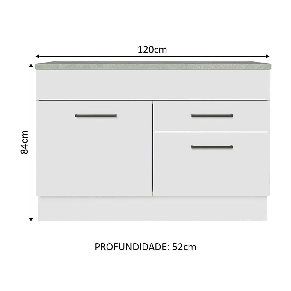 Foto 2 | Gabinete Bajo Cocina Madesa Agata 120cm Con Encimera Bb