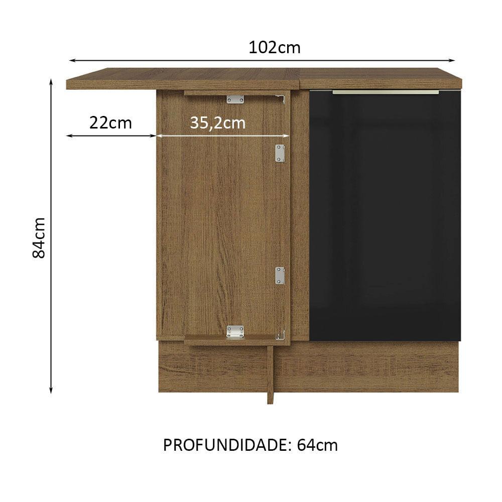 Foto 3 pulgar | Gabinete Bajo De Esquina Cocina Madesa Lux Con Encimera Mn