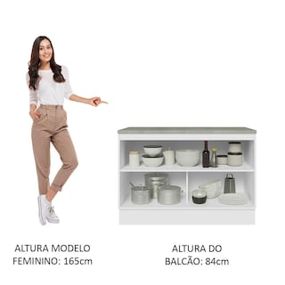 Foto 6 | Madesa Gabinete Bajo De Cocina Para Fregadero De 120 Cm 2 Puertas Lux Blanco/negro