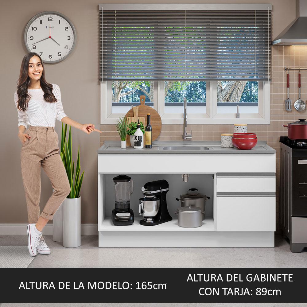 Foto 6 pulgar | Gabinete Bajo Cocina Madesa Glamy Con Tarja 150cm