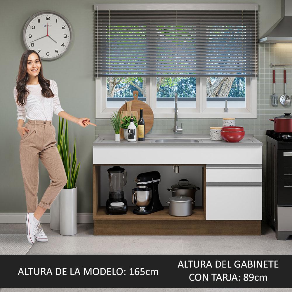 Foto 6 pulgar | Gabinete Bajo Cocina Madesa Glamy Con Tarja 150cm