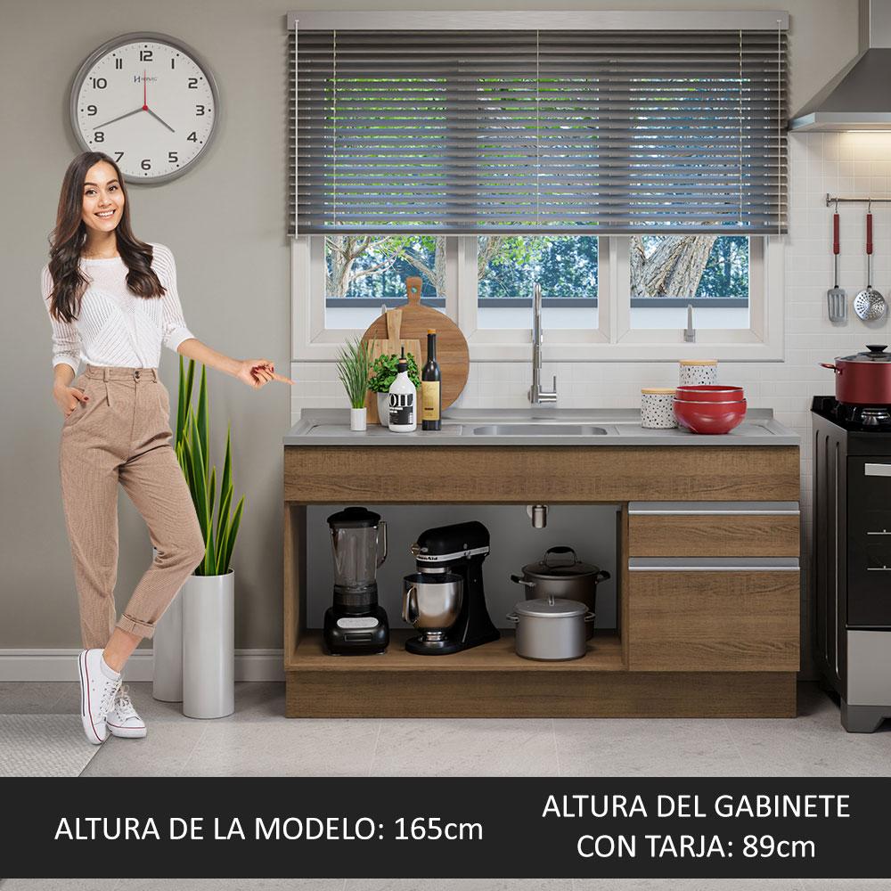 Foto 6 pulgar | Gabinete Bajo Cocina Madesa Glamy Con Tarja 150cm