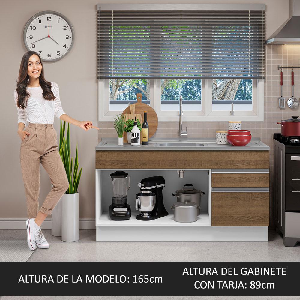 Foto 6 pulgar | Gabinete Bajo Cocina Madesa Glamy Con Tarja 150cm