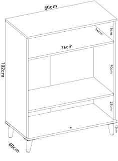 Foto 4 | Alacena De Cocina Color Blanco Y Madera Con 2 Puertas, 1 Entrepaño Y 1 Repisa. Estructura De Madera Industrial