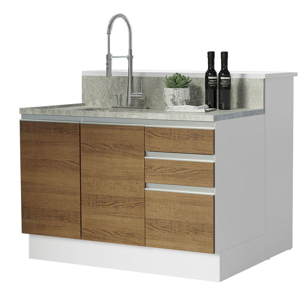 Isla De Cocina Con Encimera Y Mostrador Madesa Glamy Bm 01