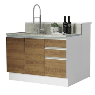 Foto 1 | Isla De Cocina Con Encimera Y Mostrador Madesa Glamy Bm 01