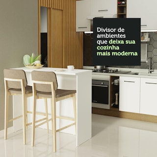 Foto 5 | Isla de cocina Madesa Blanca con Cubierta Robusta y Estructura Resistente