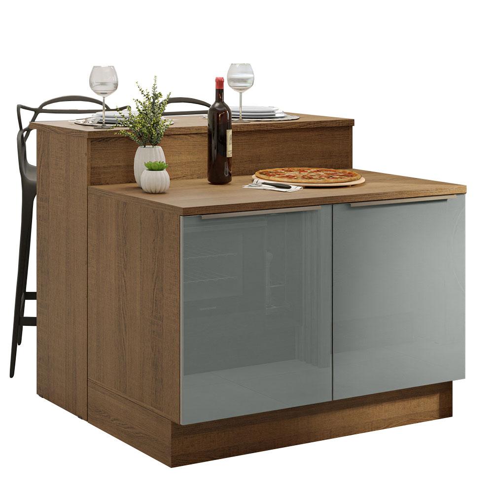 Foto 2 pulgar | Isla De Cocina Con Encimera Y Mostrador Madesa Glamy 120cm Mg