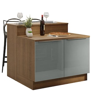 Foto 1 | Isla De Cocina Con Encimera Y Mostrador Madesa Glamy 120cm Mg